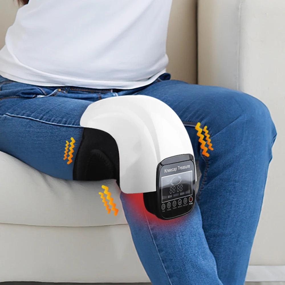 "Thermo Knee Therapy: Electric Infrared Heating & Massage System"