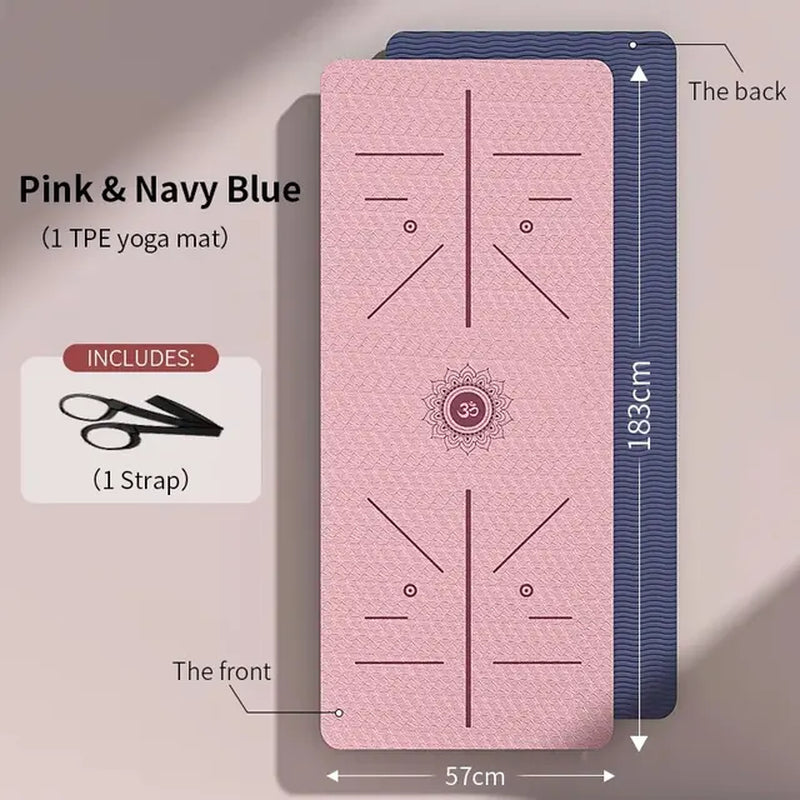 Non-slip Yoga Mat with Carrying Strap