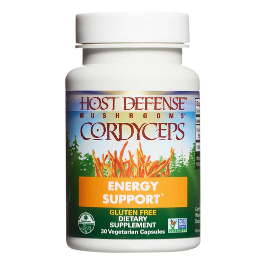 , Cordyceps Capsules, Energy and Stamina Support, Mushroom Supplement, Unflavored, 30