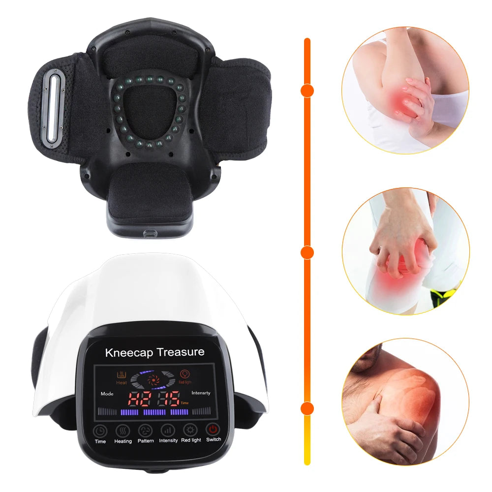 "Thermo Knee Therapy: Electric Infrared Heating & Massage System"